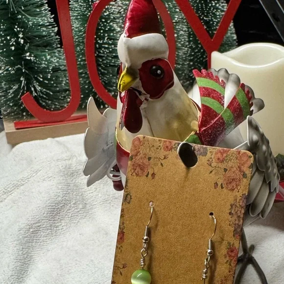 Elegant Green and Yellow Beaded Earrings 2/$22 - Picture 3 of 6